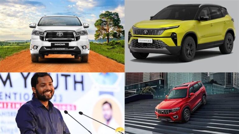 Khan Sir Car Collection with Tata Harrier, Mahindra Scorpio, and Toyota Innova Crysta