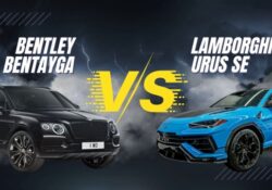 Lamborghini Urus vs Bentley Bentayga luxury SUVs side-by-side comparison showing exterior design and performance features