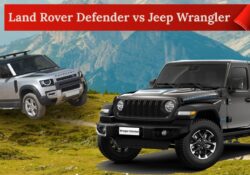 Land Rover Defender vs Jeep Wrangler facing off on rocky terrain in an epic off-road comparison for 2025 SUV buyers.