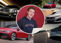 Mark Zuckerberg car collection featuring Honda Fit, Tesla Model S, Pagani Huayra and more