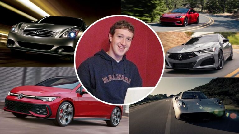 Mark Zuckerberg car collection featuring Honda Fit, Tesla Model S, Pagani Huayra and more