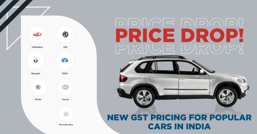 New GST Car Price Drop September 2025 in India