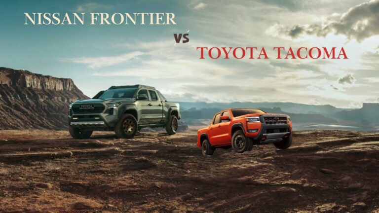 2025 Nissan Frontier and Toyota Tacoma trucks compared for performance, towing, technology, and value