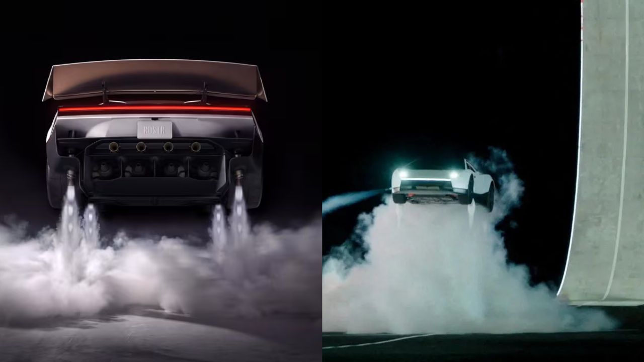 High Tesla Flying Car Can Jump